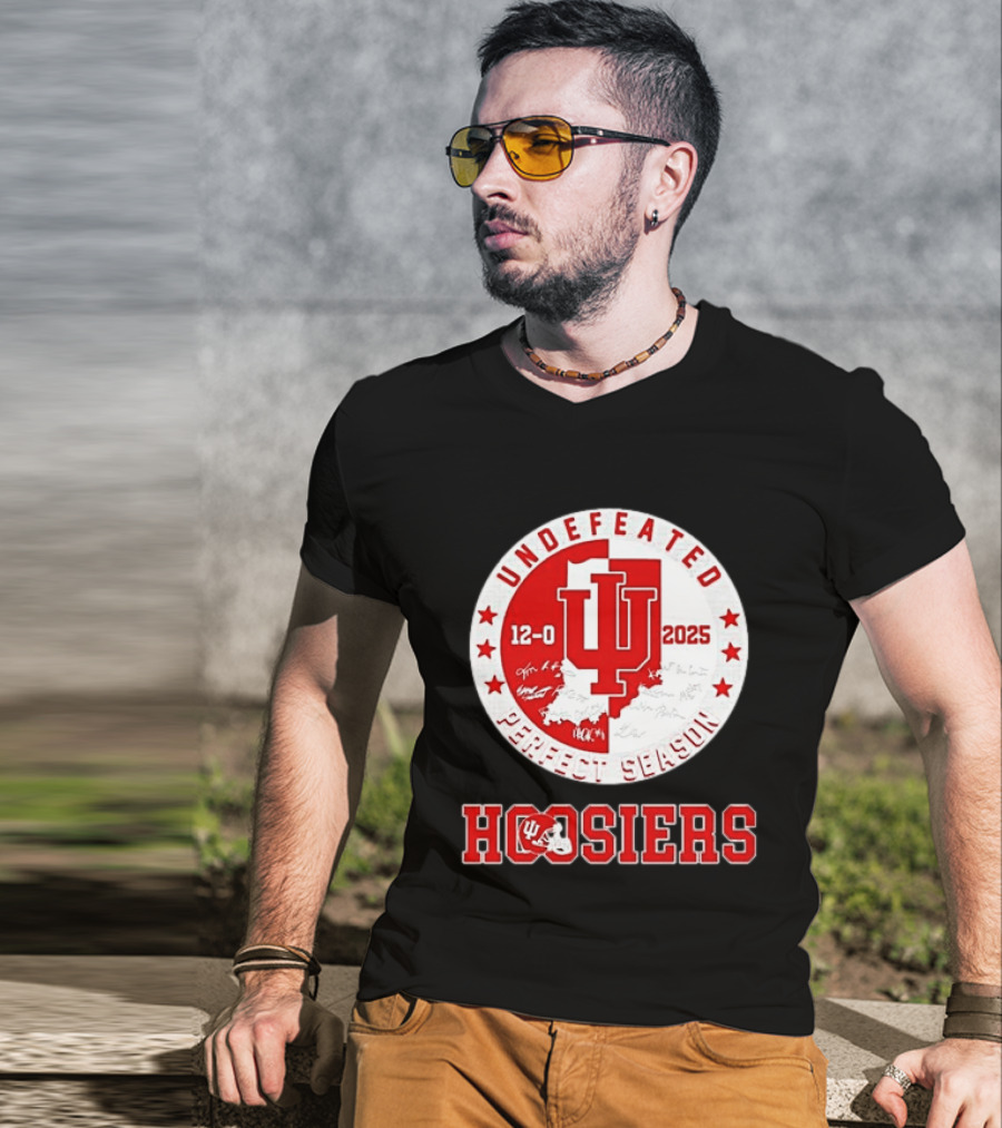 Indiana Hoosiers 12 0 Undefeated 2025 Perfect Season T-Shirt