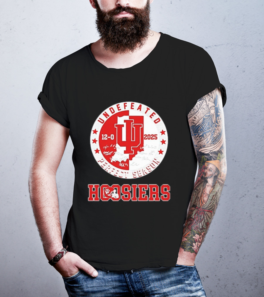 Indiana Hoosiers 12 0 Undefeated 2025 Perfect Season T-Shirt