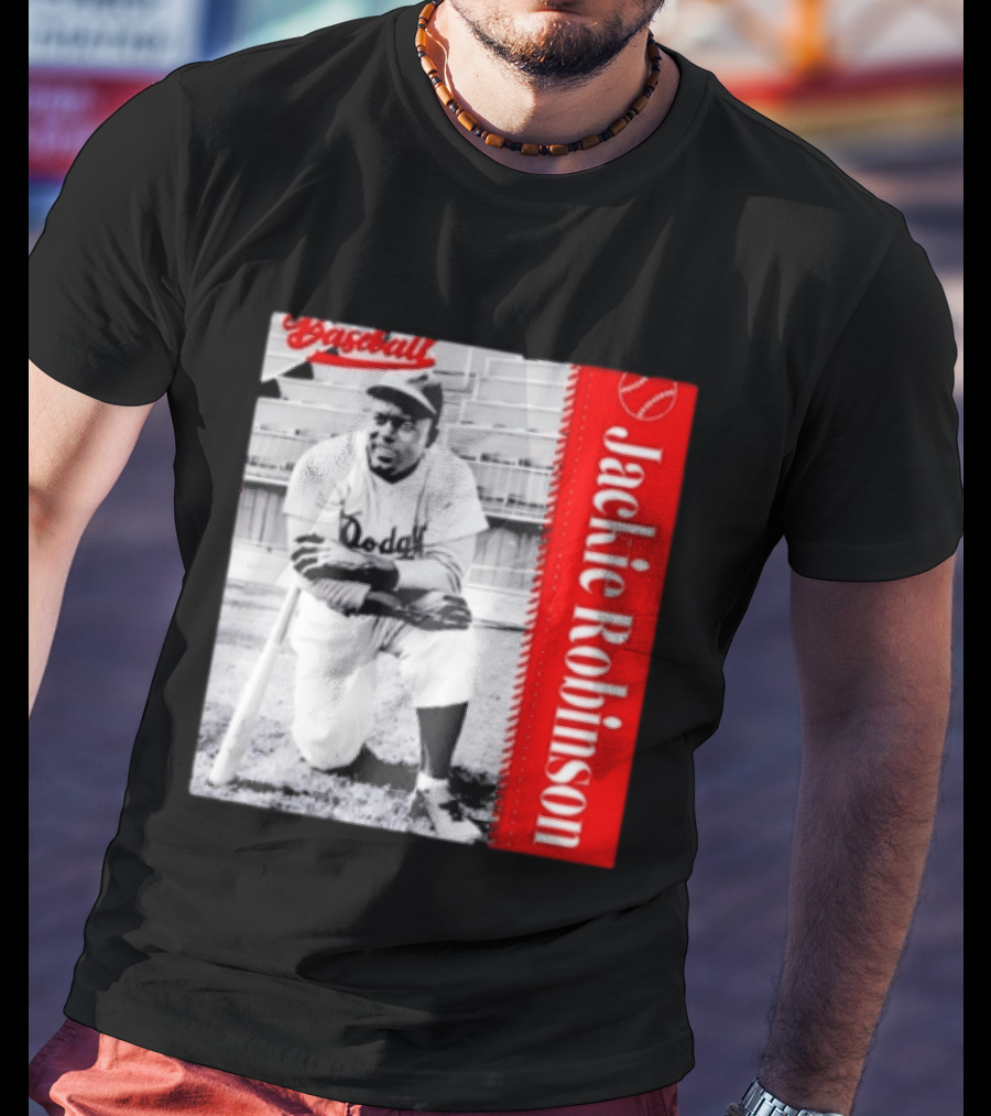 Jackie Robinson Brooklyn Dodgers MLB Baseball Legend T-Shirt