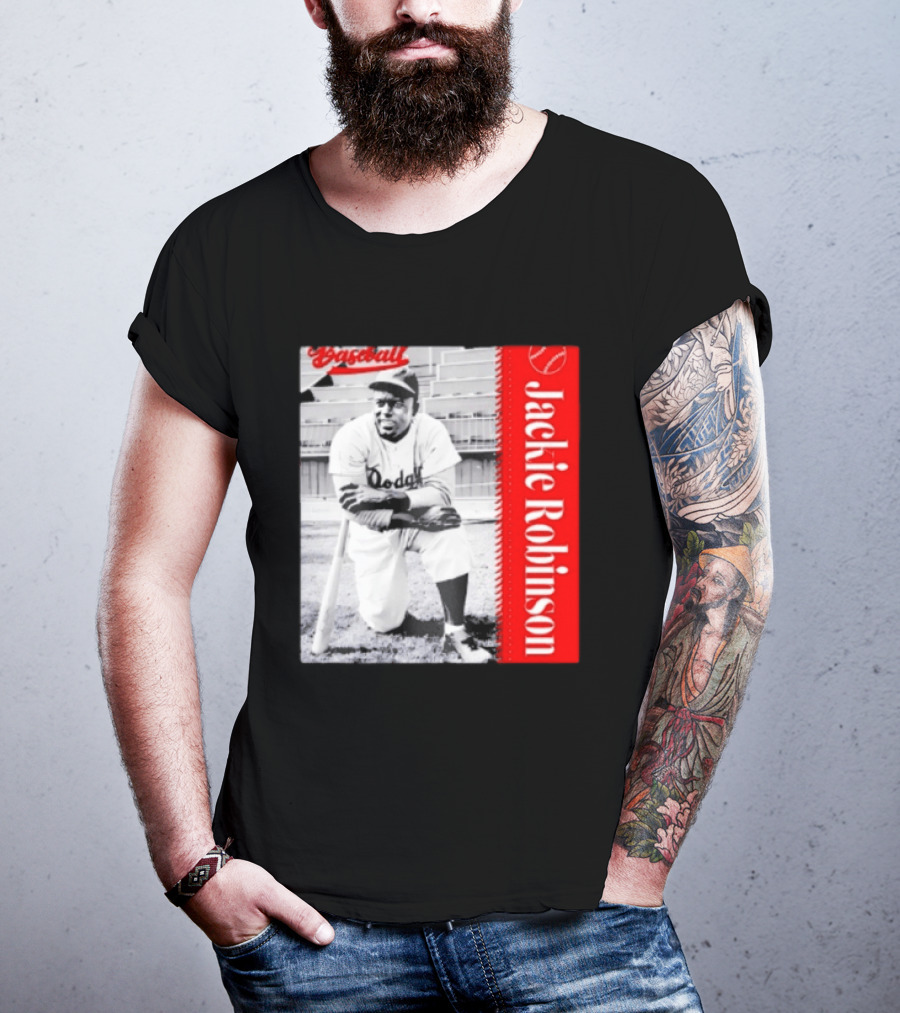 Jackie Robinson Brooklyn Dodgers MLB Baseball Legend T-Shirt