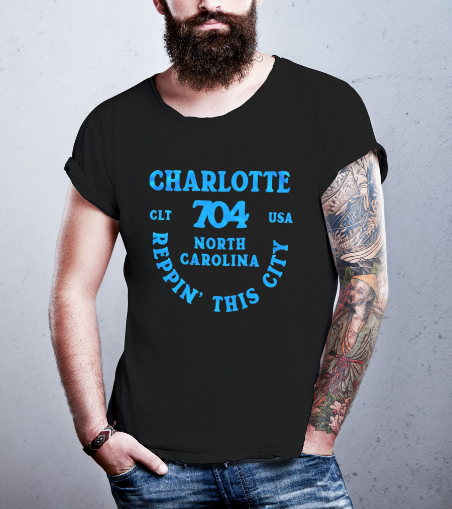 Charlotte 704 Clt Usa North Carolina Reppin' This City T-Shirt