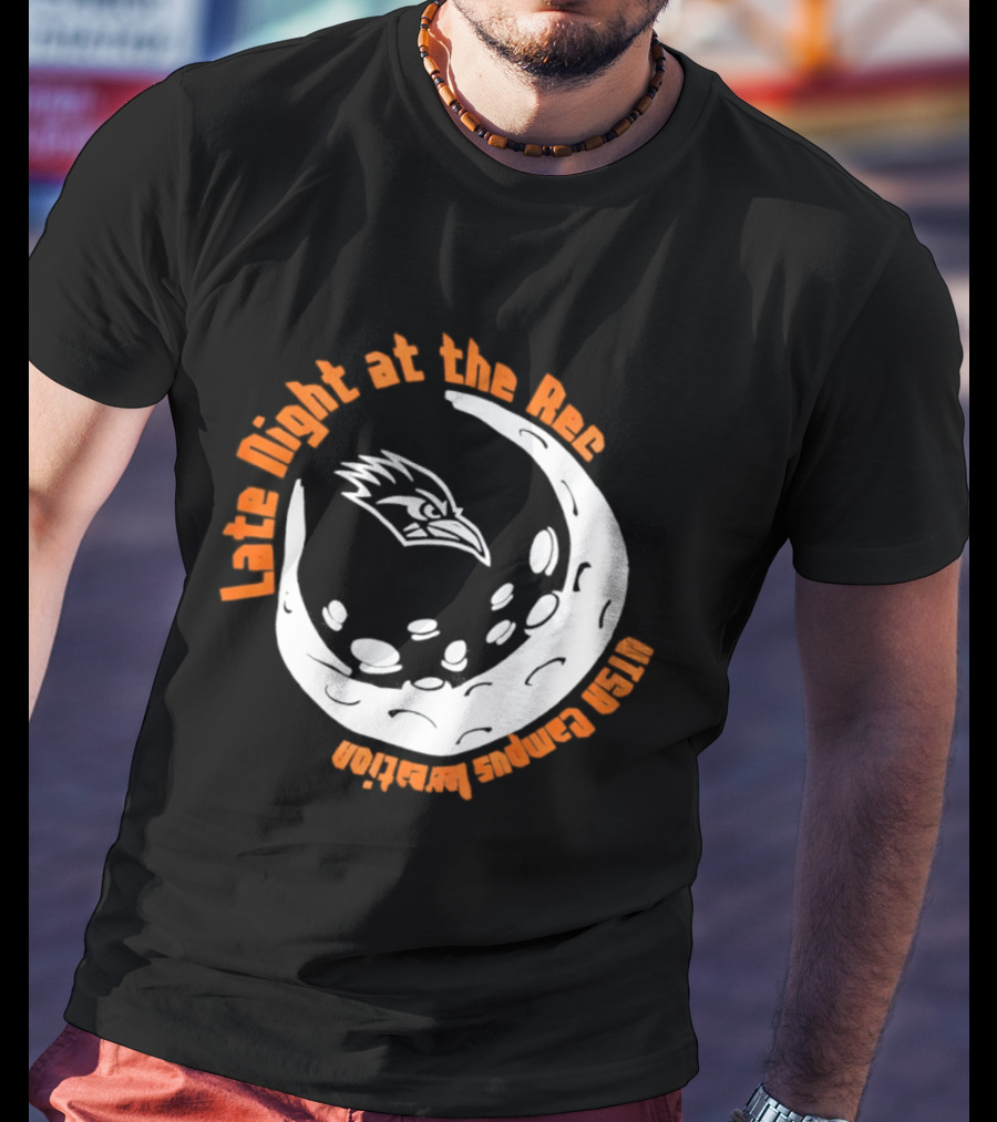 Late Night At The Rec UTSA Roadrunners Campus Recreation Moon T-Shirt