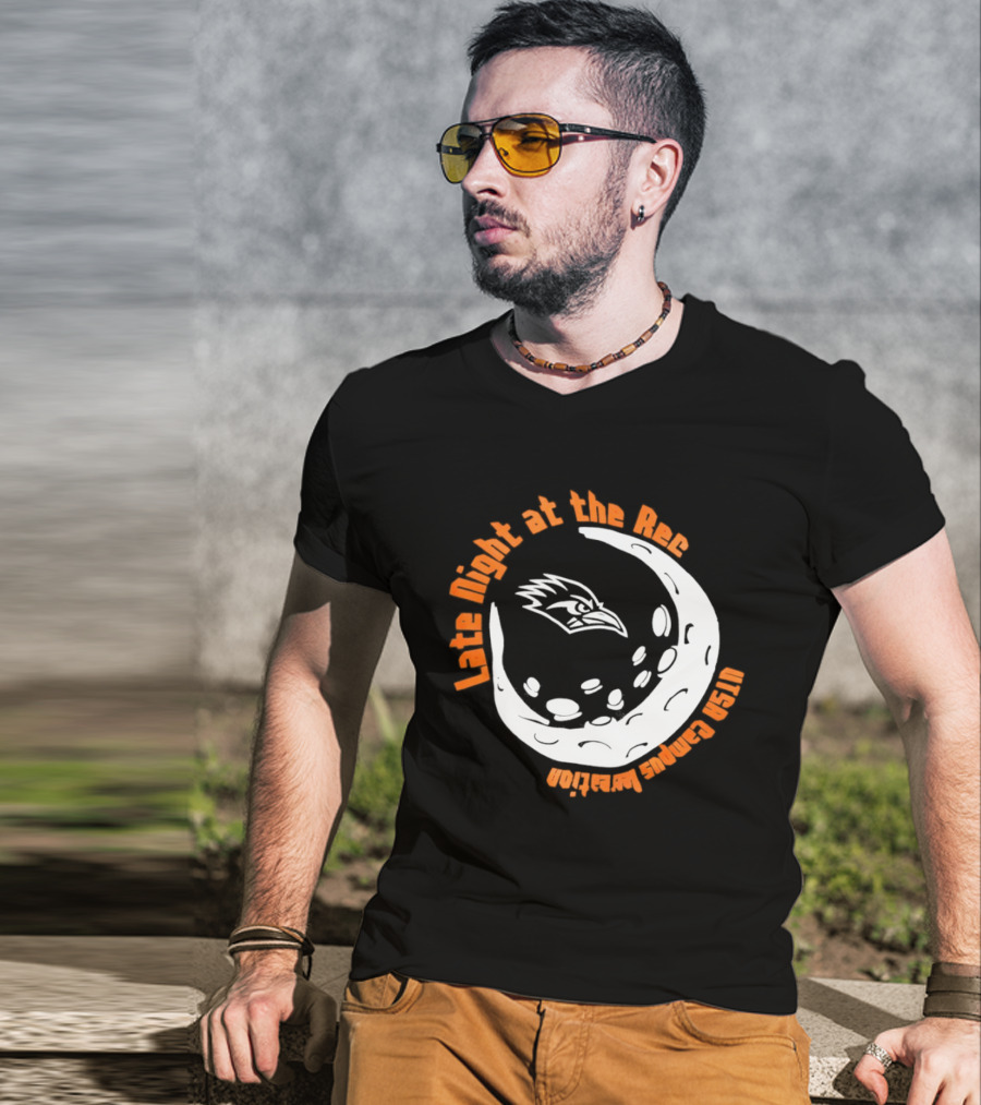 Late Night At The Rec UTSA Roadrunners Campus Recreation Moon T-Shirt