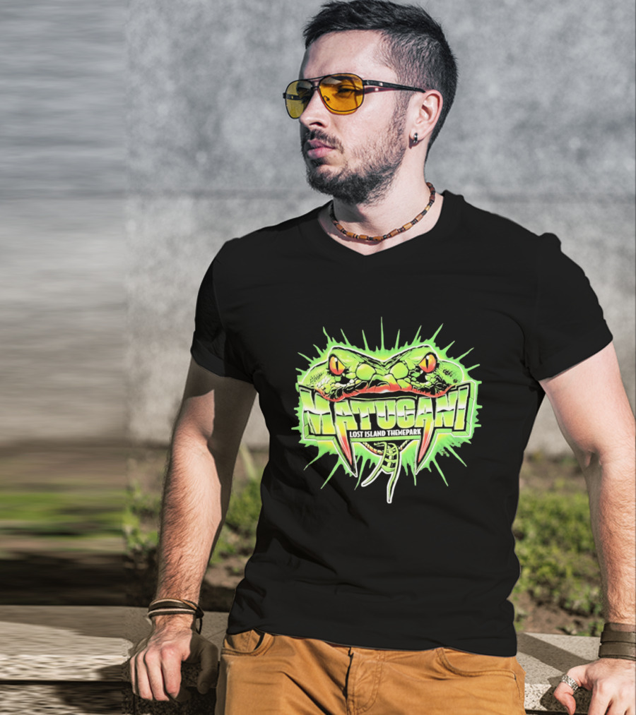 Matugani Snake Roller Lost Island Themepark Adventure T-Shirt