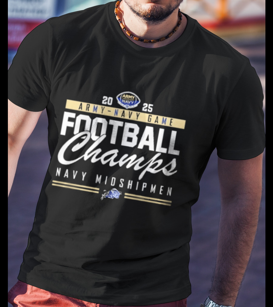 2025 Army Navy Game Football Champs Navy Midshipmen T-Shirt
