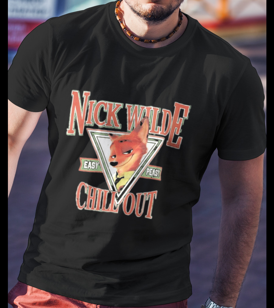 Nick Wilde Easy Peasy Chill Out Zootopia Triangle Frame T-Shirt