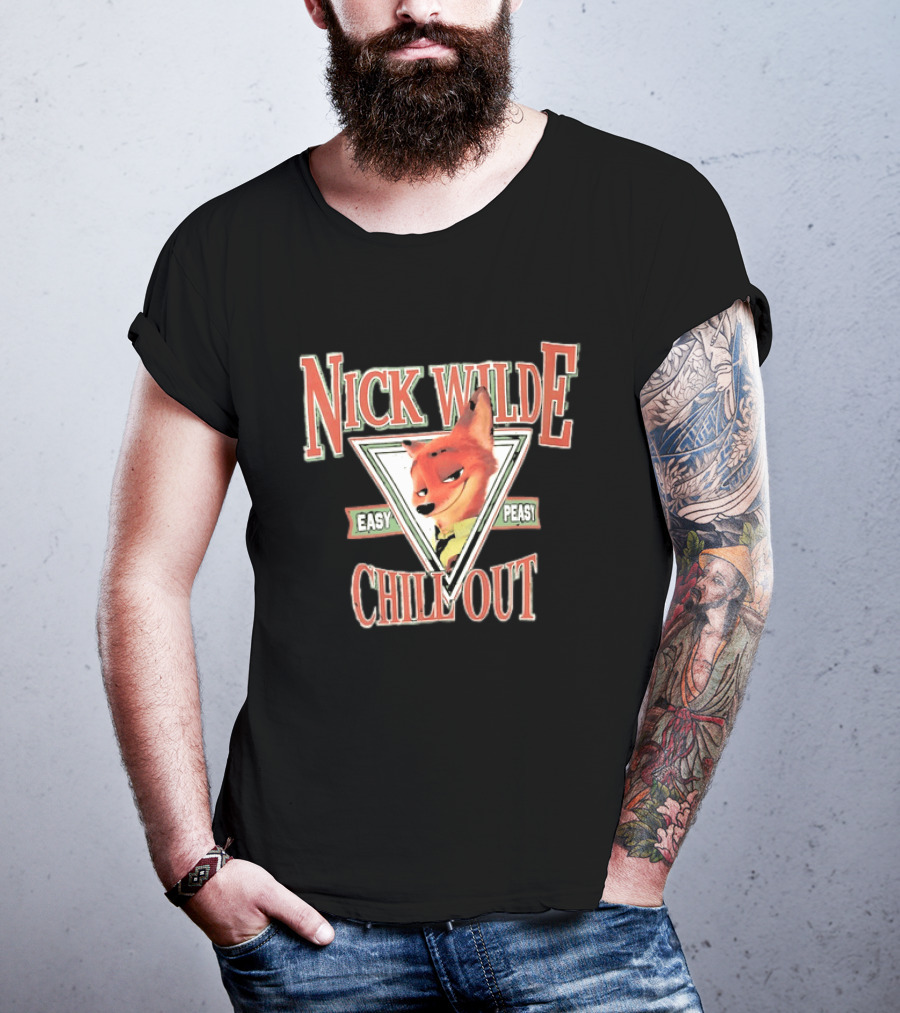 Nick Wilde Easy Peasy Chill Out Zootopia Triangle Frame T-Shirt
