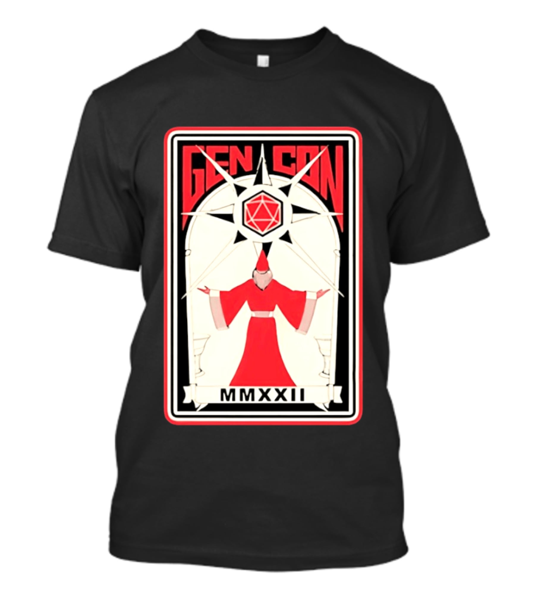 Gen Con MMXXII Wizard D20 Gaming Dungeons And Dragons T-Shirt