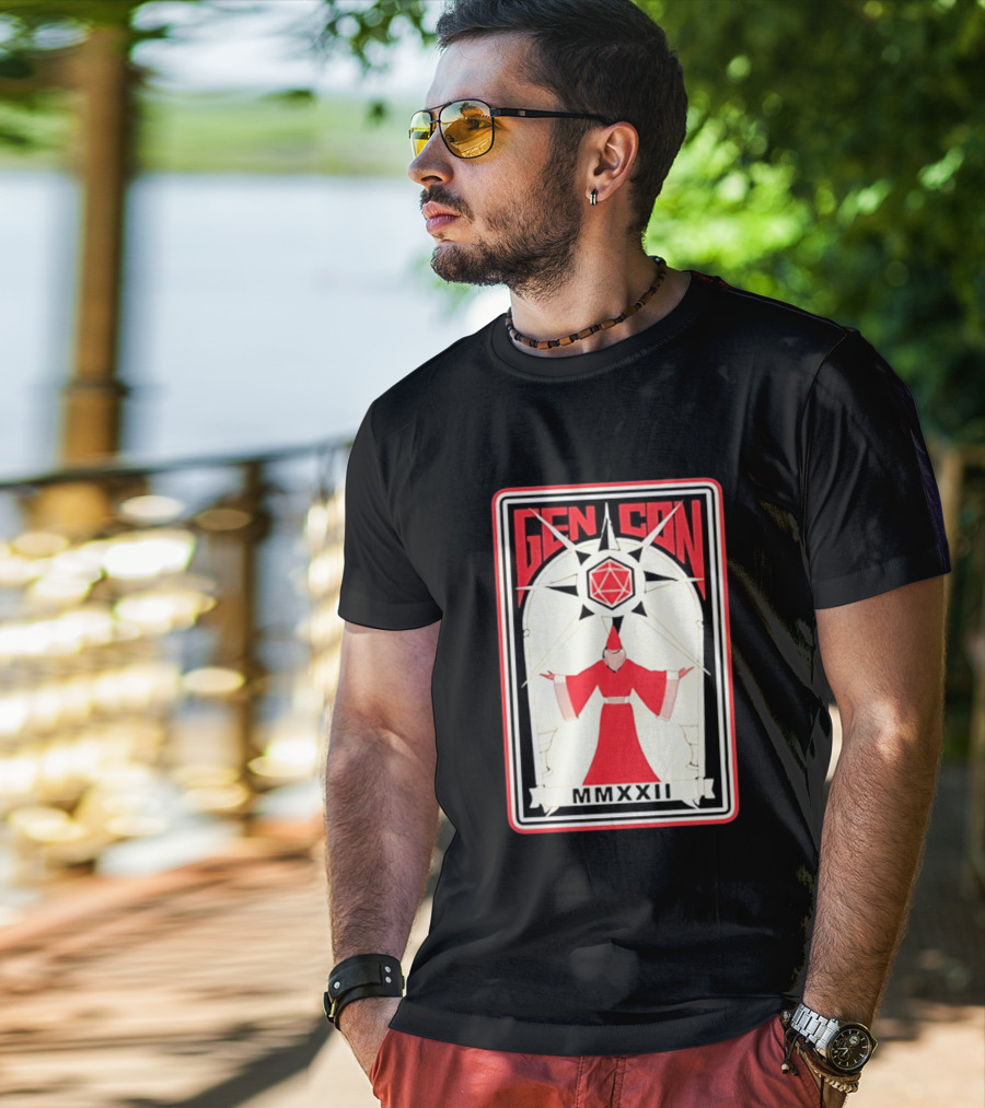 Gen Con MMXXII Wizard D20 Gaming Dungeons And Dragons T-Shirt