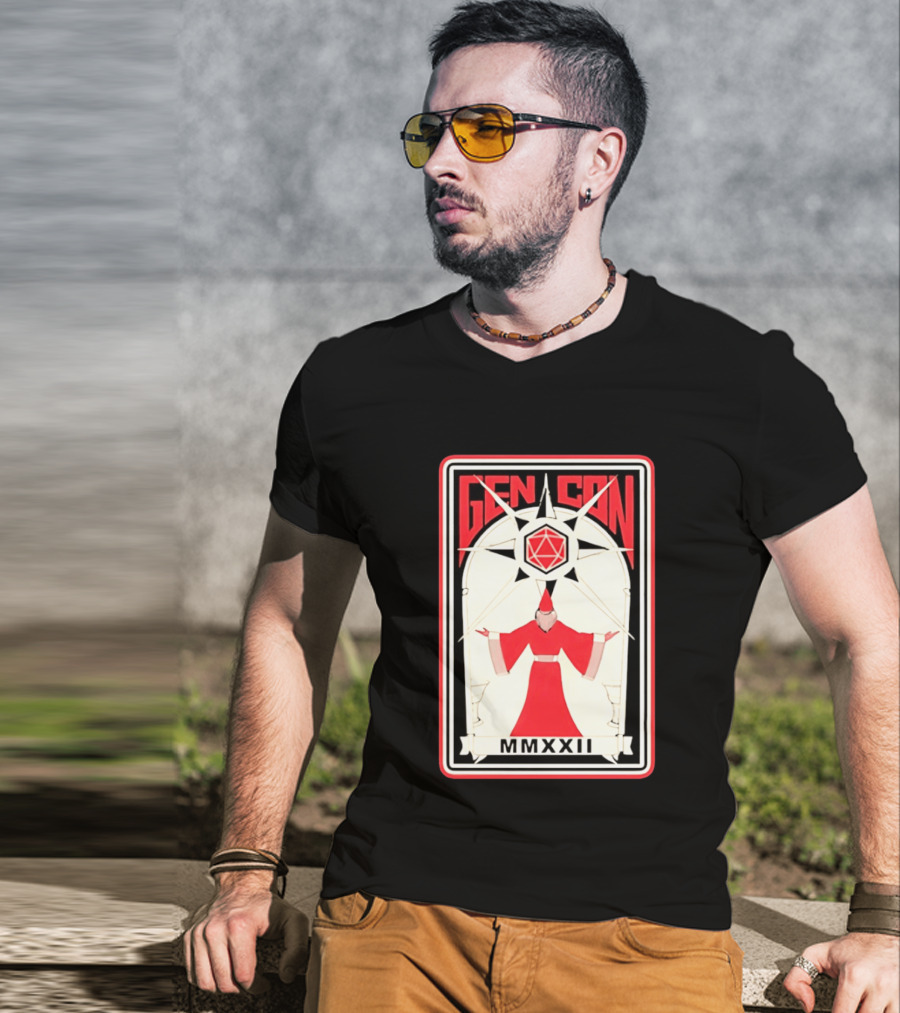 Gen Con MMXXII Wizard D20 Gaming Dungeons And Dragons T-Shirt