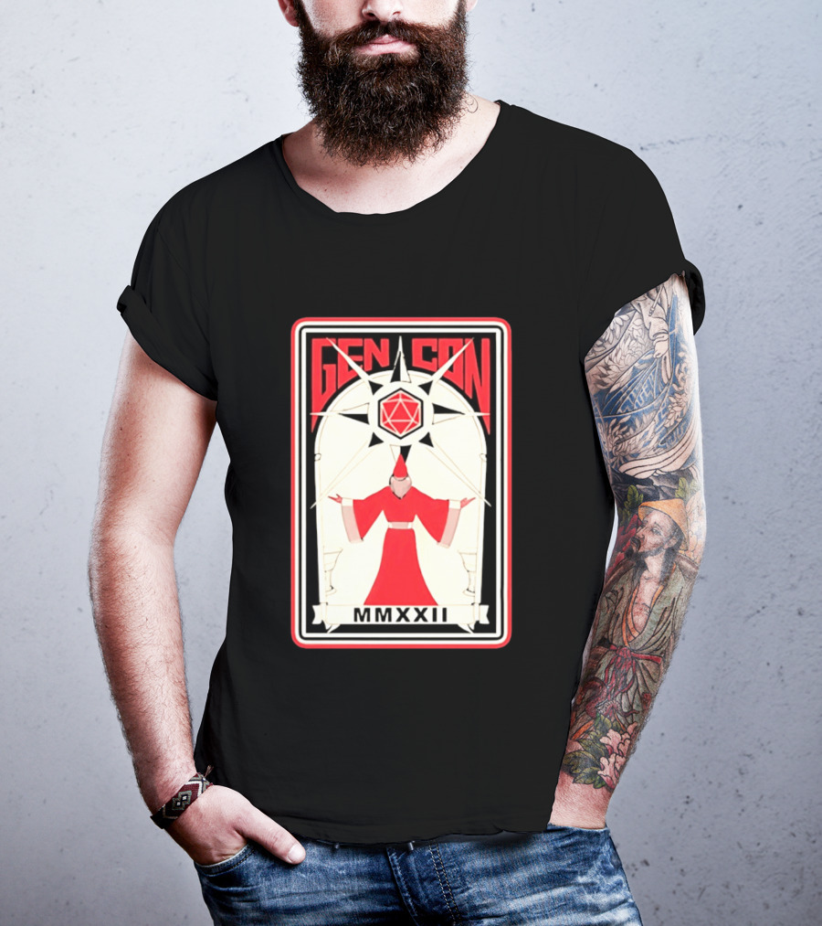 Gen Con MMXXII Wizard D20 Gaming Dungeons And Dragons T-Shirt
