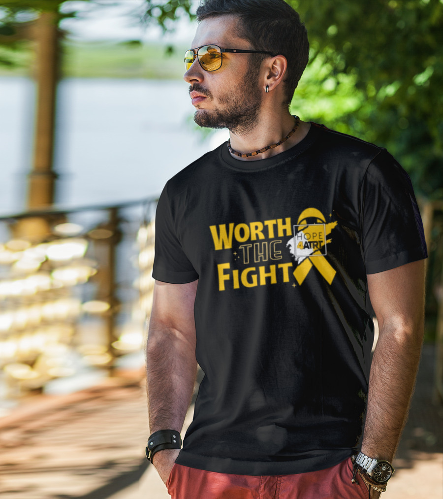 Worth The Fight Hope Yellow Ribbon 4 T-Shirt