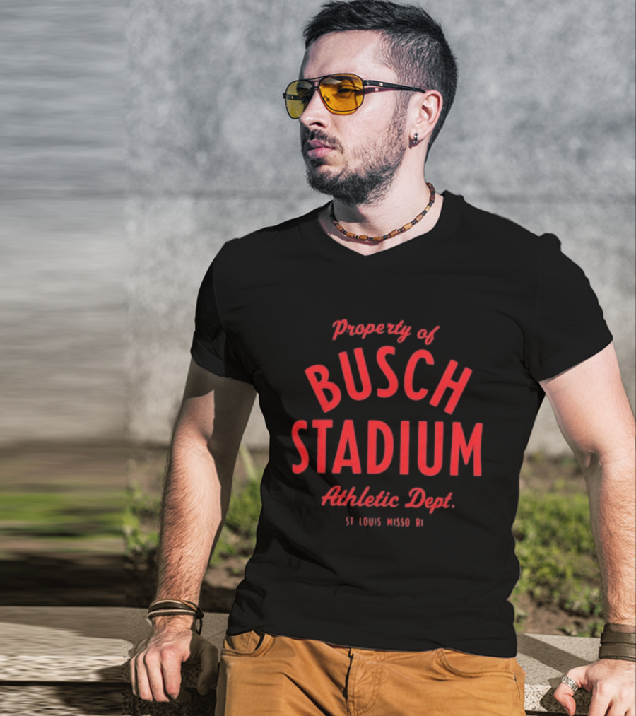 Property Of Busch Stadium Athletic Dept St Louis Missouri T-Shirt