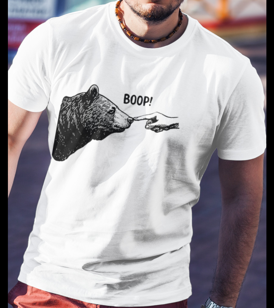 Bear Boop Finger Touching Nose T-Shirt