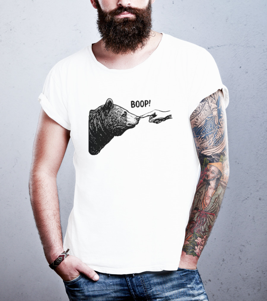 Bear Boop Finger Touching Nose T-Shirt