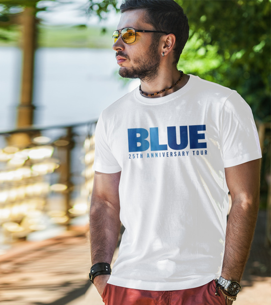 Blue 25th Anniversary Tour Music Concert Celebration T-Shirt