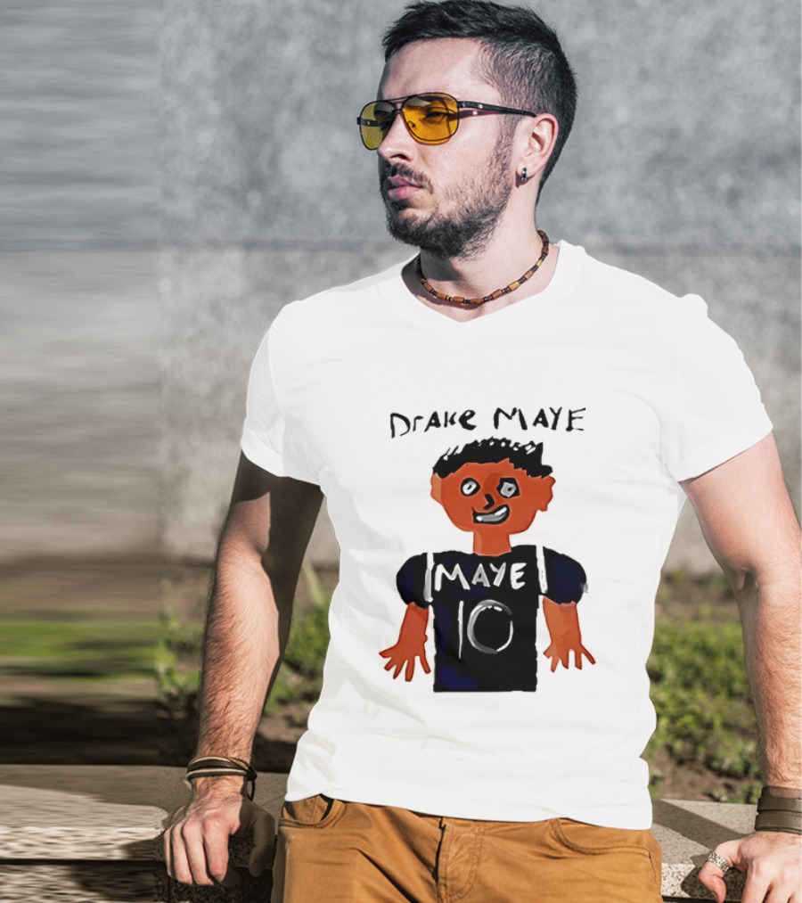 Drake Maye 10 Caricature Drawing New England Patriots T-Shirt