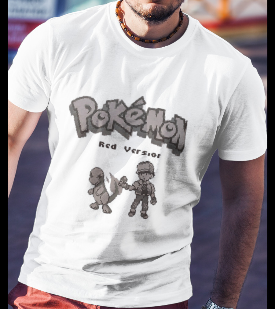 Pokémon Red Version Charmander And Red Trainer Classic Game T-Shirt