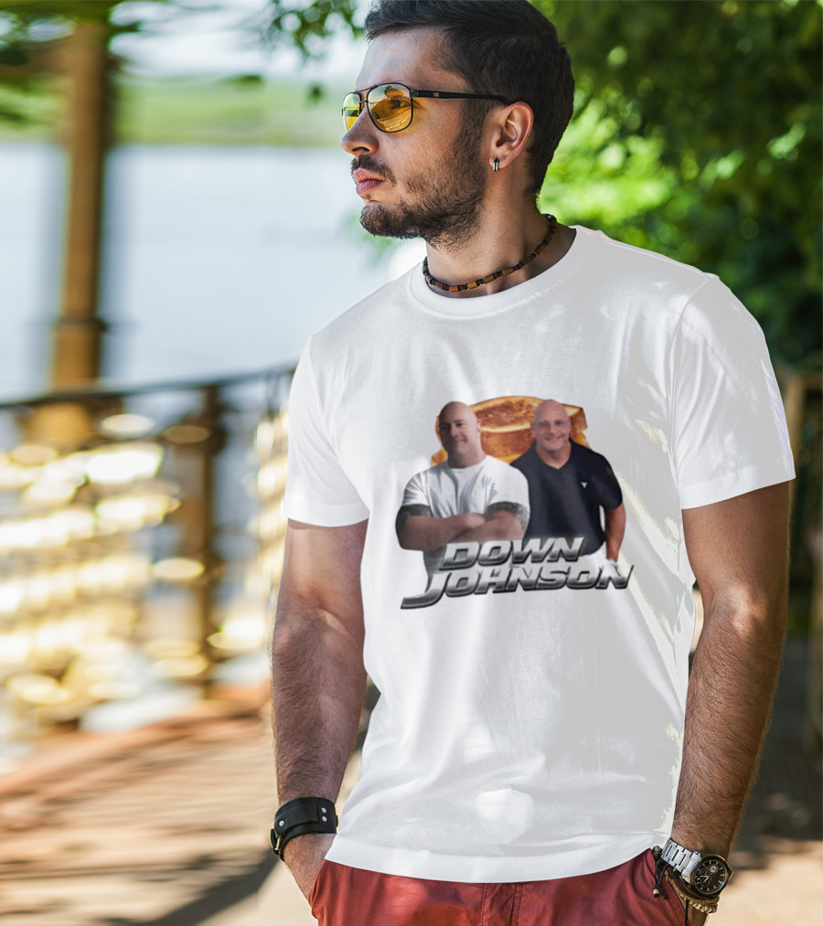 Dwayne Johnson Down Johnson Sandwich Image With Two Bald Men T-Shirt