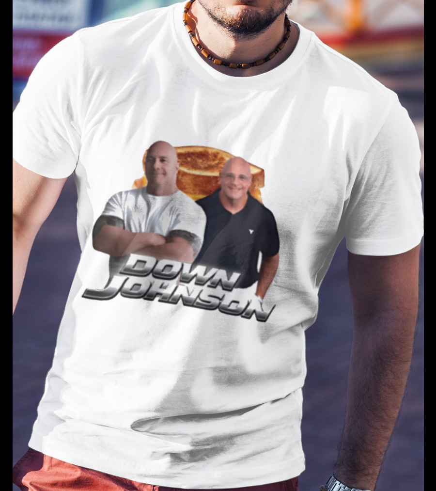 Dwayne Johnson Down Johnson Sandwich Image With Two Bald Men T-Shirt