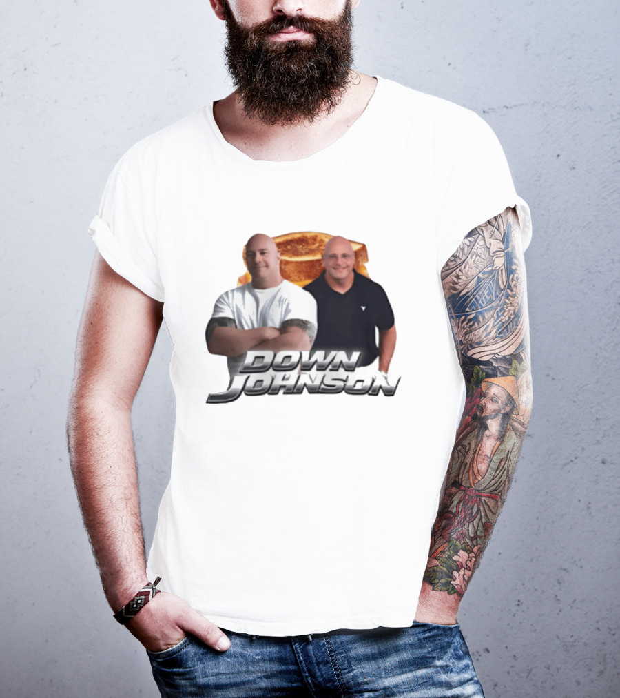 Dwayne Johnson Down Johnson Sandwich Image With Two Bald Men T-Shirt