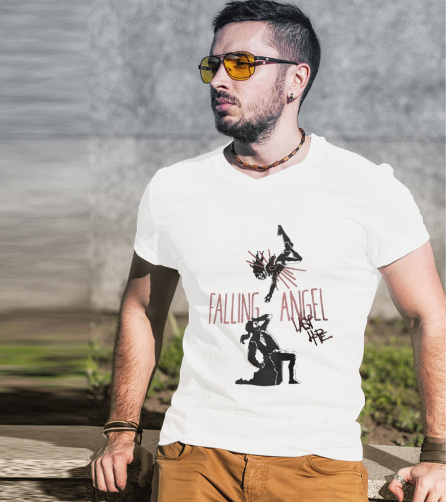 Falling Angel Last Hope Dark Fantasy Gothic T-Shirt