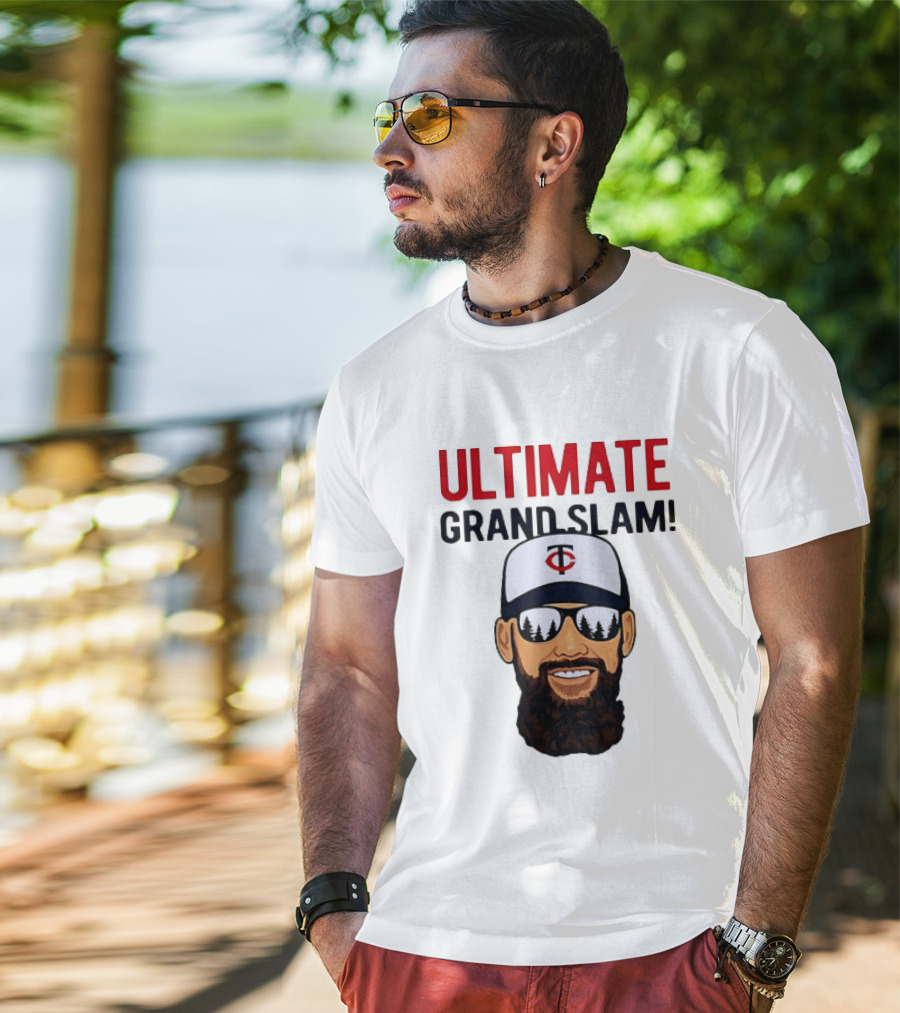 Minnesota Twins Ultimate Grand Slam MLB Bearded Player With Sunglasses T-Shirt
