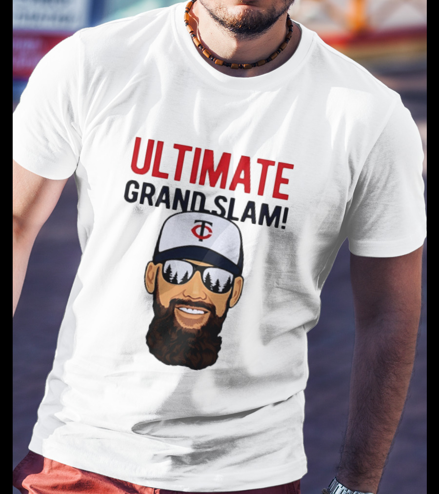 Minnesota Twins Ultimate Grand Slam MLB Bearded Player With Sunglasses T-Shirt