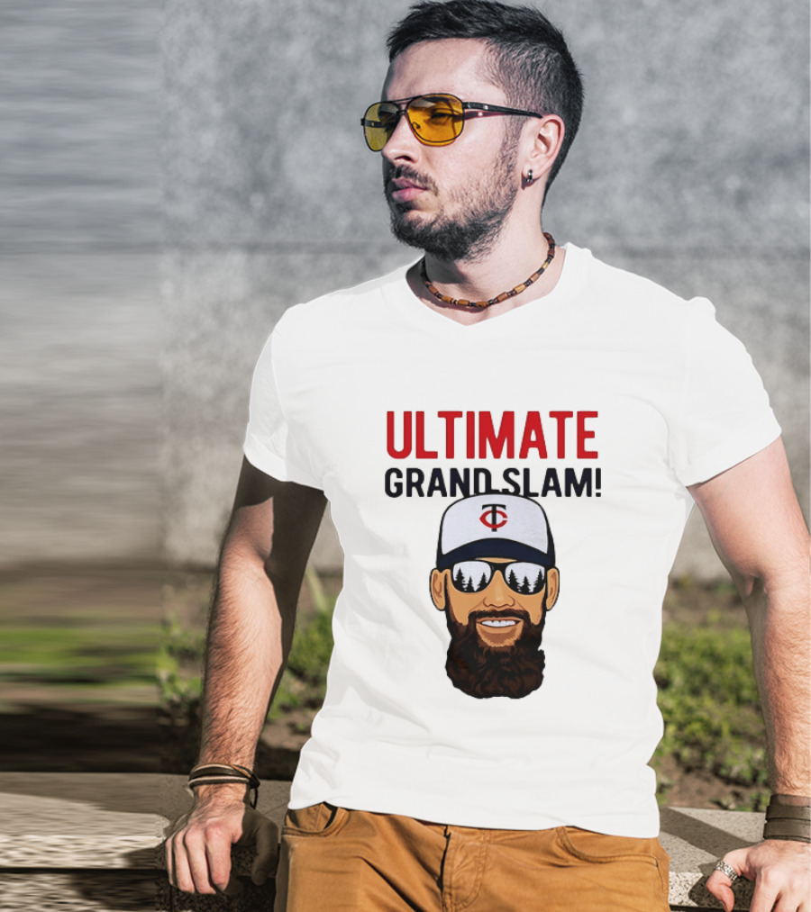 Minnesota Twins Ultimate Grand Slam MLB Bearded Player With Sunglasses T-Shirt
