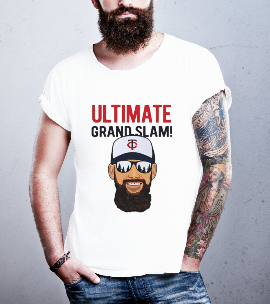 Minnesota Twins Ultimate Grand Slam MLB Bearded Player With Sunglasses T-Shirt