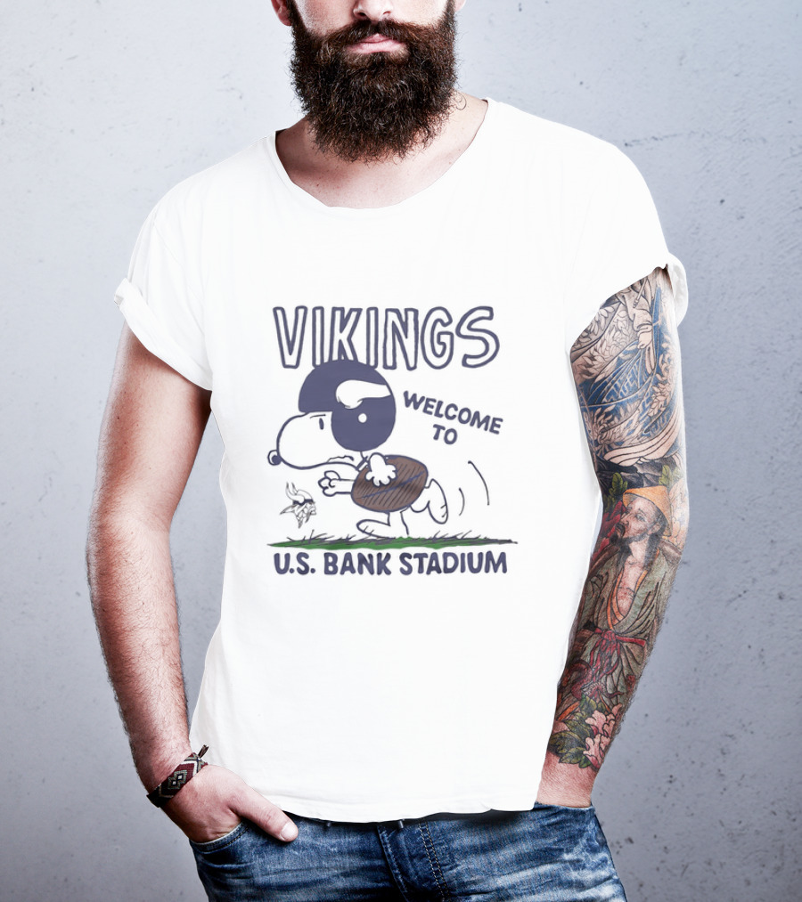 Snoopy Vikings Welcome To U.S. Bank Stadium T-Shirt