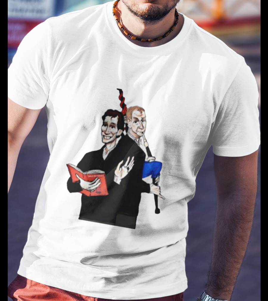 The Rest Is Politics Rory Stewart Red Book Talking Figure Cartoon T-Shirt