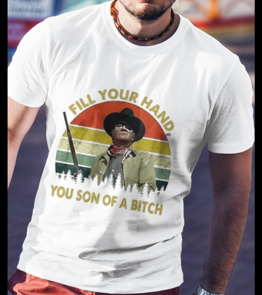 John Wayne The Duke Fill Your Hand Vintage Western T-Shirt