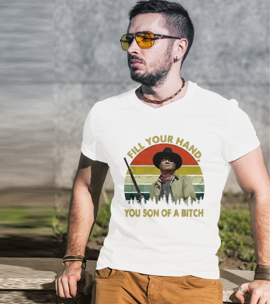 John Wayne The Duke Fill Your Hand Vintage Western T-Shirt
