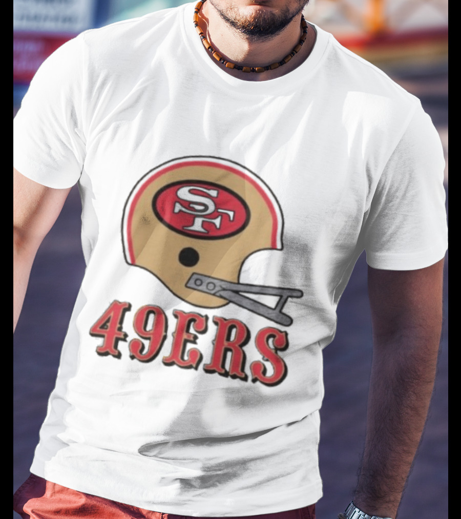 San Francisco 49ers SF Gold Helmet Big 49ers T-Shirt