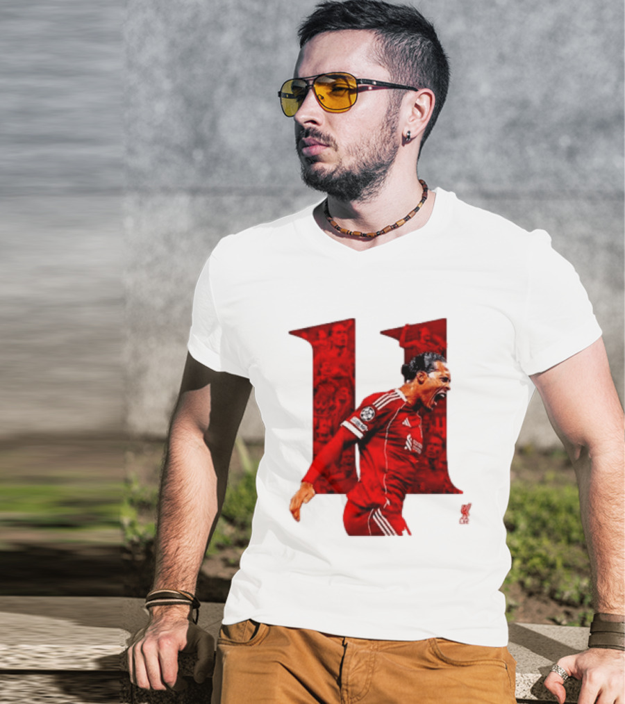Virgil Van Dijk Liverpool Fifpro World 11 Champions League Star T-Shirt