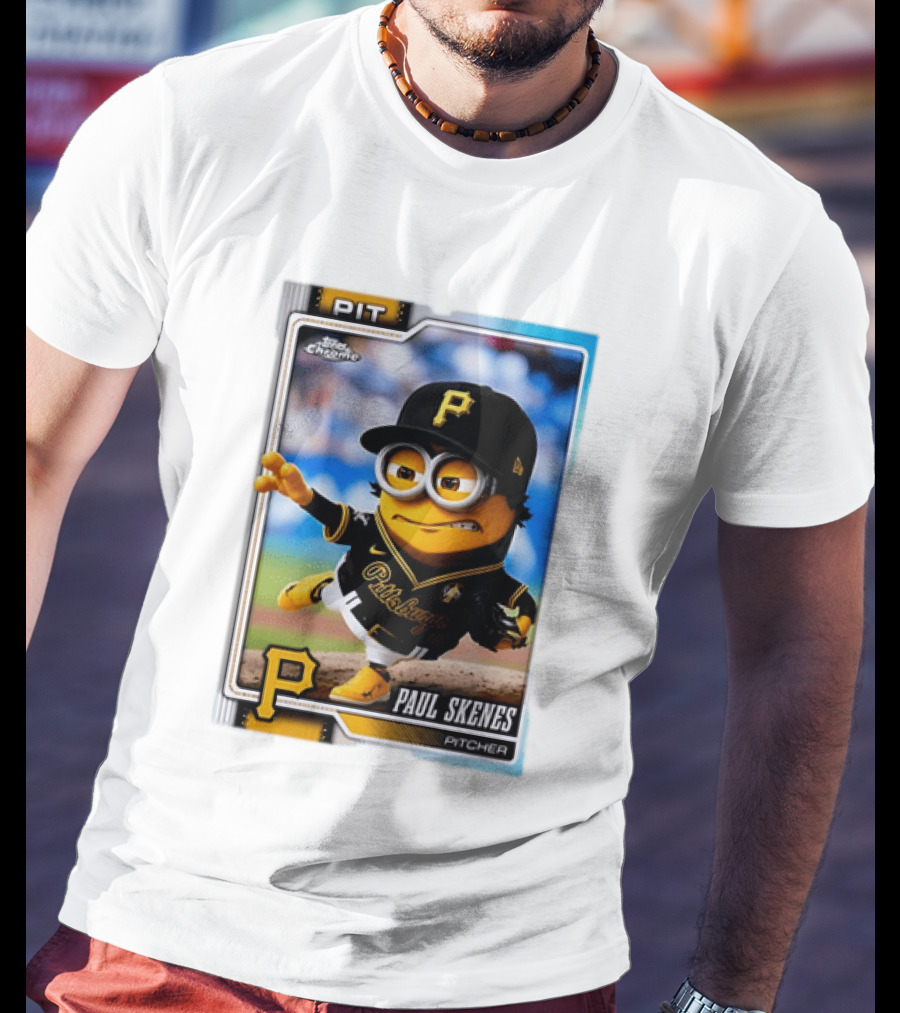 Paul Skenes Pittsburgh Pirates Minion Pitcher Topps Chrome Card PIT T-Shirt