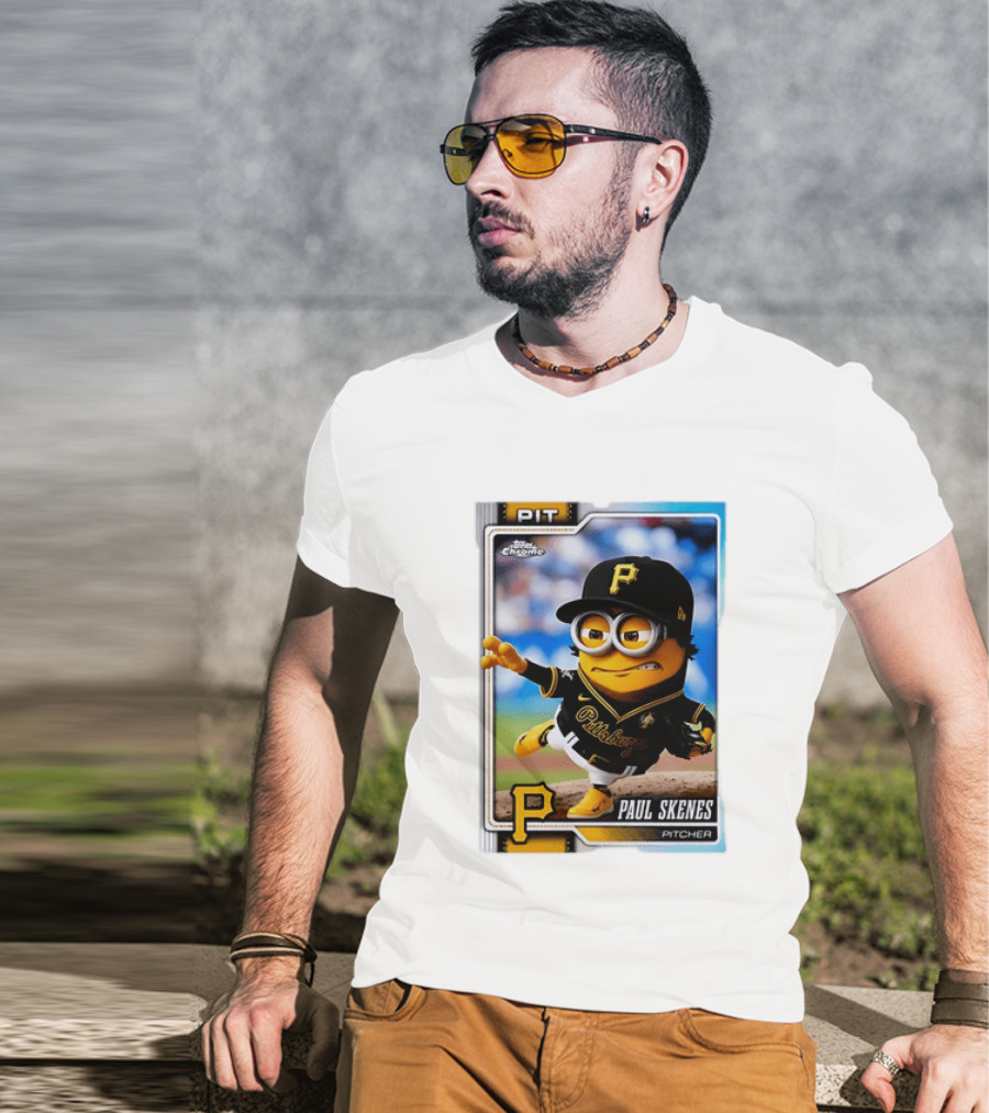 Paul Skenes Pittsburgh Pirates Minion Pitcher Topps Chrome Card PIT T-Shirt