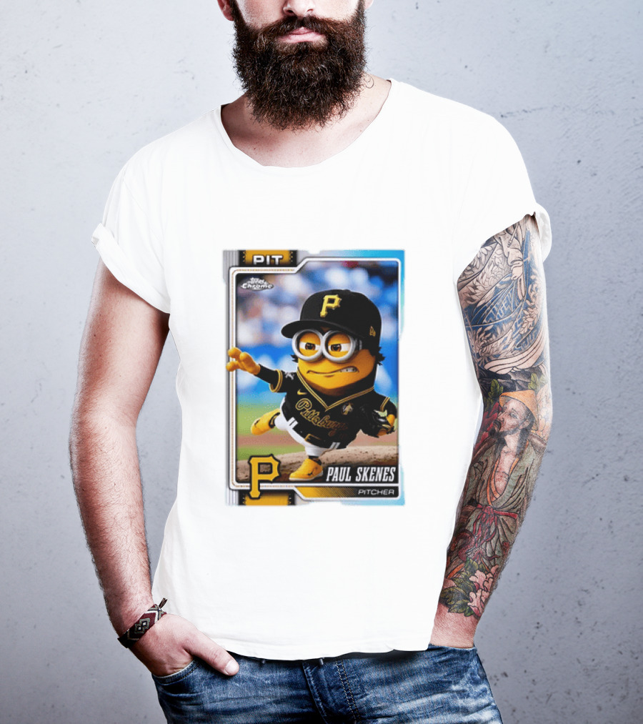 Paul Skenes Pittsburgh Pirates Minion Pitcher Topps Chrome Card PIT T-Shirt