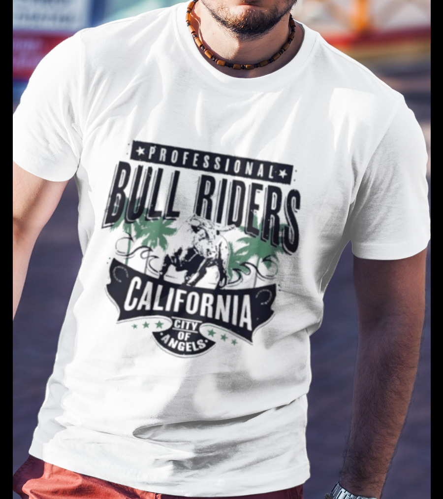 Professional Bull Riders California Ride The Nights Anaheim City Of Angels T-Shirt