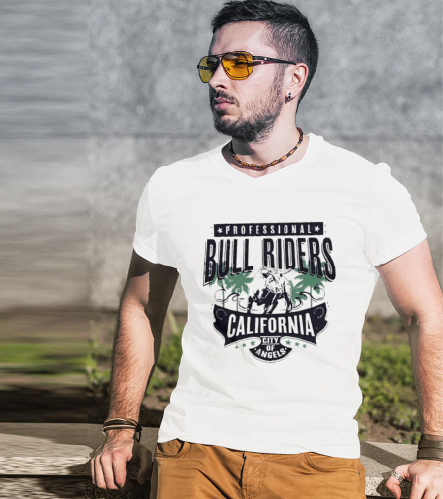 Professional Bull Riders California Ride The Nights Anaheim City Of Angels T-Shirt