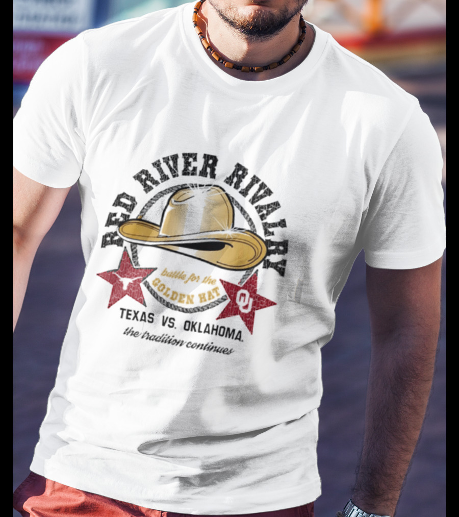 Red River Rivalry Texas Vs Oklahoma The Tradition Continues T-Shirt