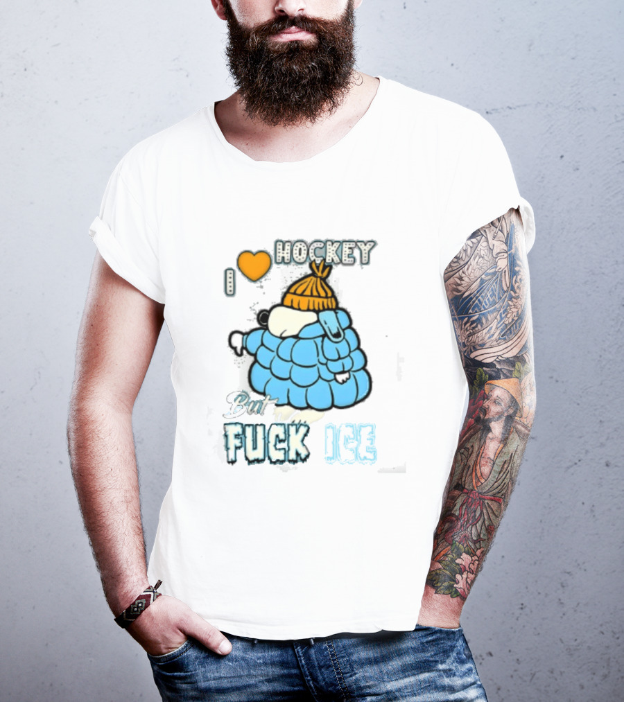 I Love Hockey But Fuck Ice Funny Winter Sports Fan T-Shirt