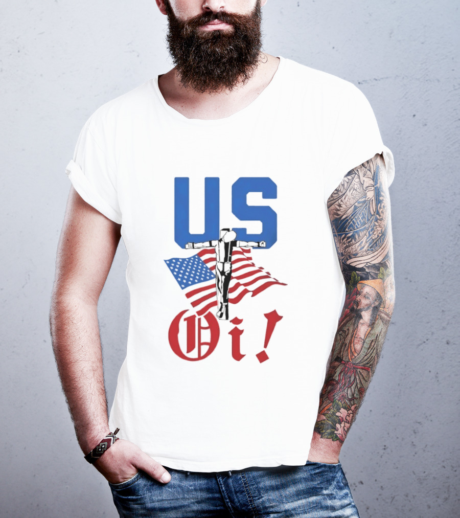 US Oi American Flag Punk Rock Skinhead Culture T-Shirt