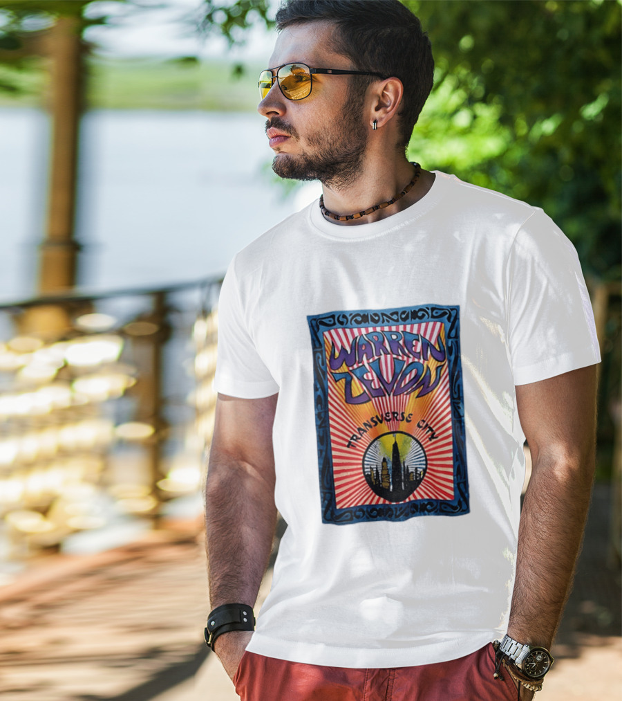 Warren Zevon Transverse City Psychedelic Rock Skyline T-Shirt