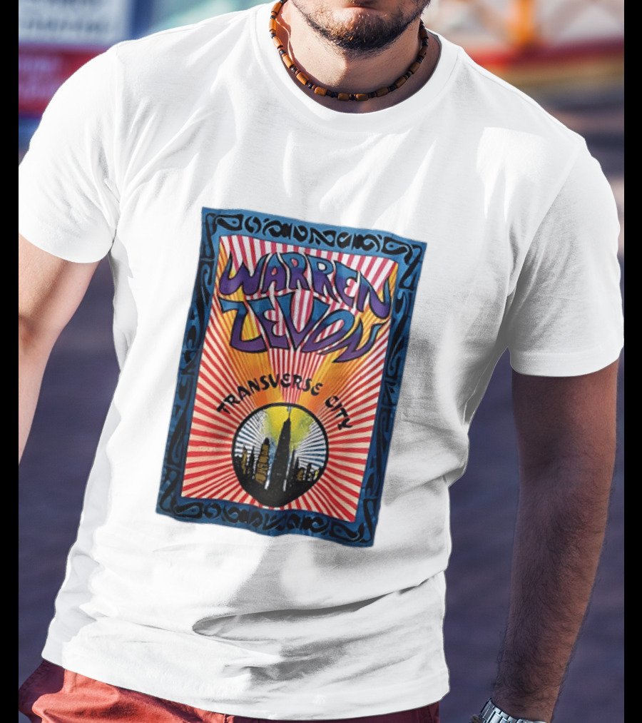 Warren Zevon Transverse City Psychedelic Rock Skyline T-Shirt