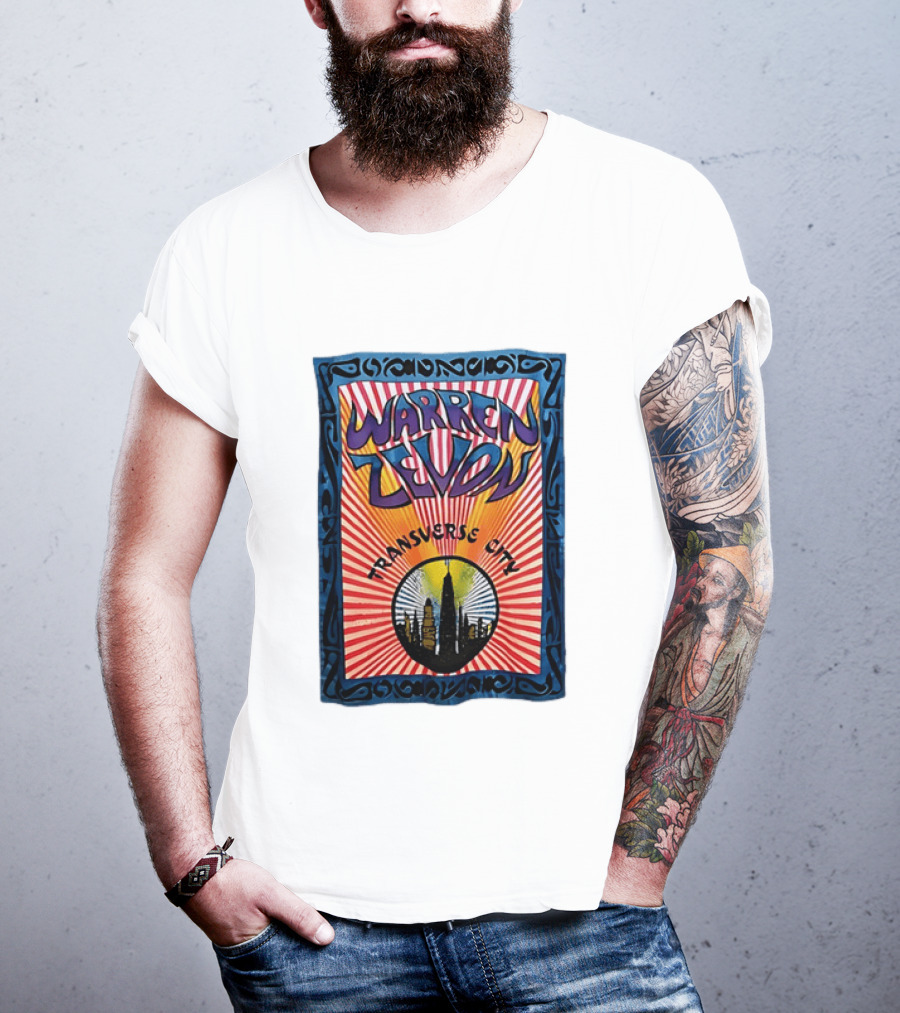 Warren Zevon Transverse City Psychedelic Rock Skyline T-Shirt