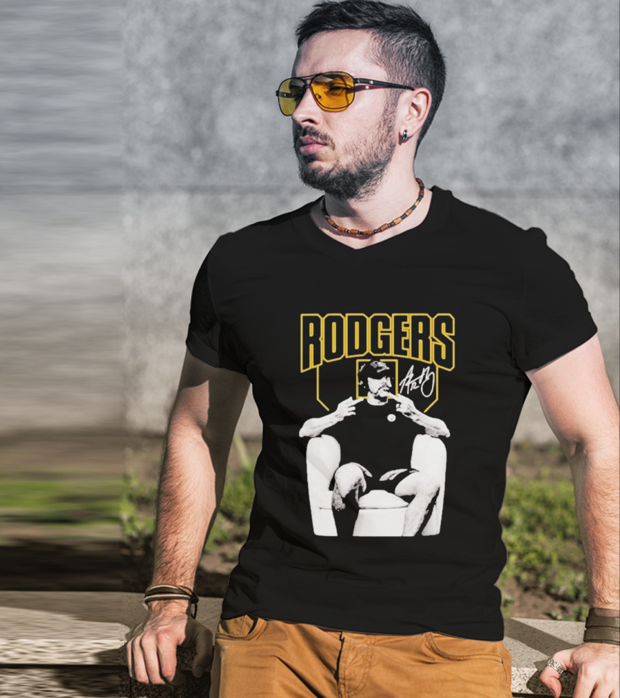 Rodgers Absolute Coward Double Middle Finger Pittsburgh Steelers T-Shirt