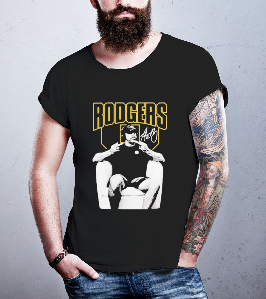 Rodgers Absolute Coward Double Middle Finger Pittsburgh Steelers T-Shirt