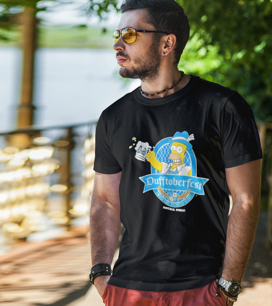 Simpsons Homer Dufftoberfest Universal Studios Unlimited Time Unlimited Regret T-Shirt